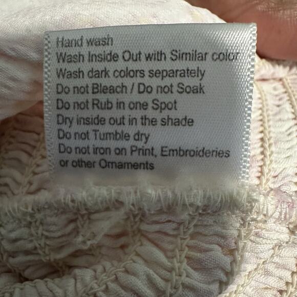 Area Stars XS Amalia Dress Mini V-Neck Floral Calico Short Puff Sleeve Pink - Picture 7 of 10